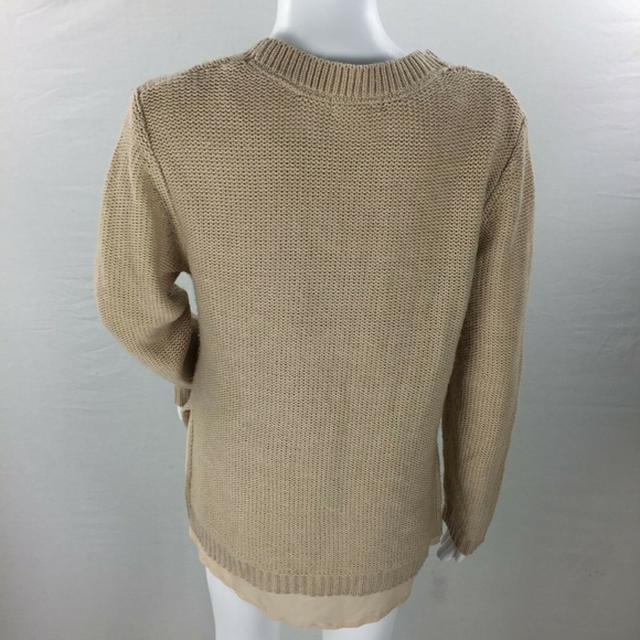 Taylor & sage sheer bottom cable knit sweater M - Picture 3 of 7